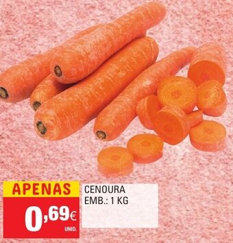 Continente Cenoura 1kg promoção