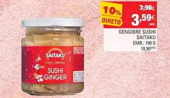 Continente Gengibre Sushi Saitaku 190g promoção