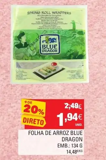 Continente Folha de Arroz Blue Dragon 134g promoção