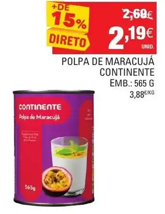 Continente Polda de Maracujá Continente 565g promoção