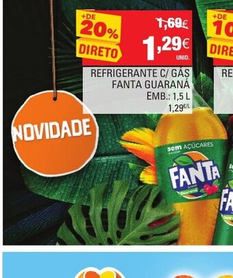 Continente Refrigerante C/Gás Fanta Guaraná 1,5L promoção