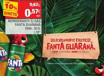 Continente Refrigerante C/Gás Fanta Guaraná 33cl promoção