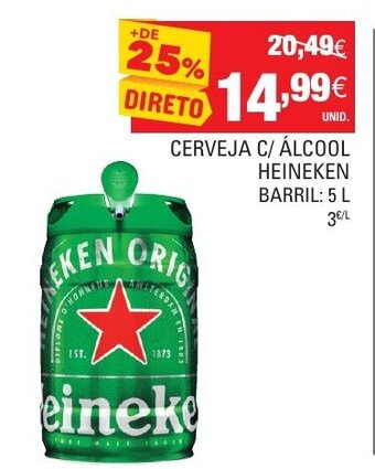 Continente Cerveja C/ Álcool Heineken 5L promoção