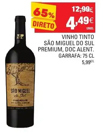 Vinho Tinto São Miguel do Sul Premium, DOC Alent. Garrafa 75cl