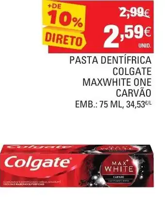 Continente Pasta Dentífrica Colgate Maxwhite One Carvão 75ml promoção