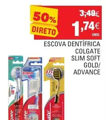 Continente Escova Dentífrica Colgate Slim Soft Gold/Advance promoção