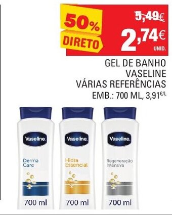 Continente Gel de Banho Vaseline 700ml promoção