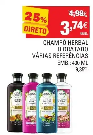 Continente Champô Herbal Hidratado 400ml promoção