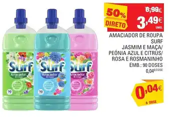 Continente Amaciador de Roupa Surf 90 Doses promoção