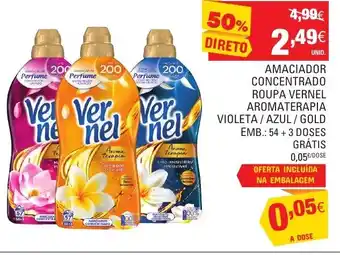 Continente Amaciador Concentrado Roupa Vernel Aromaterapia 54+3 Doses promoção