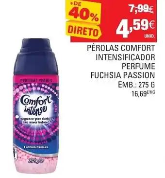 Continente Pérolas Comfort Intensificador Perfume Fuchsia Passion 275g promoção