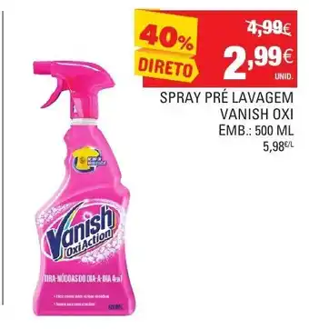 Continente Spray Pré Lavagem Vanish Oxi 500ml promoção