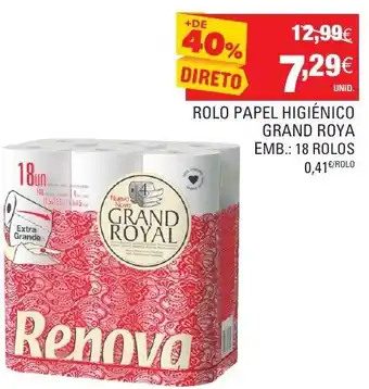 Continente Rolo Papel Higiénico Grand Roya 18 Rolos promoção