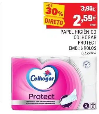 Continente Papel Higiénico Colhogar Protect 6 Rolos promoção