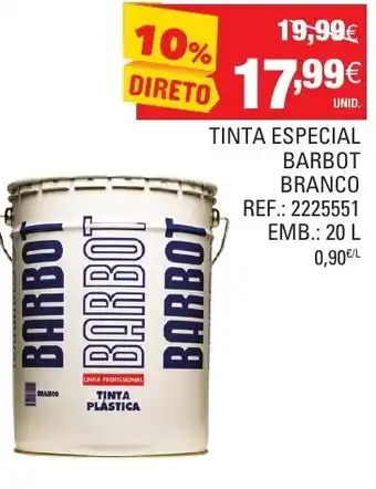 Continente Tinta Especial Barrot Branco 20L promoção