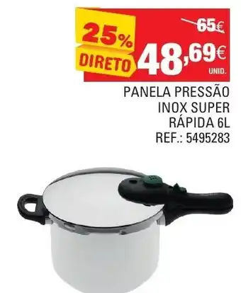 Continente Panela Pressão Inox Super Rápida 6L promoção