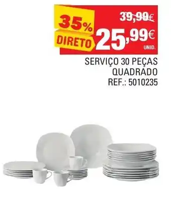 Continente Serviço 30 Piças Quadrado promoção