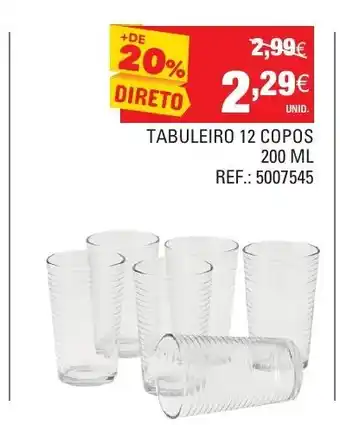 Tabuleiro 12 Copos 200ml