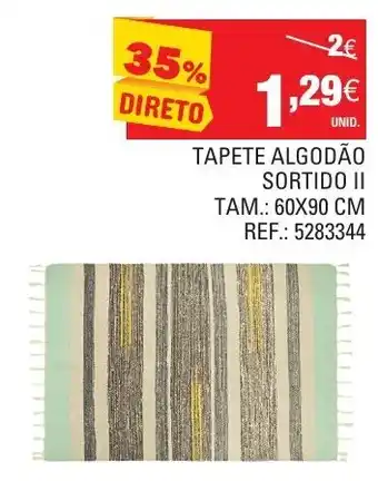 Continente Tapete Algodão Sortido II 60x90cm promoção