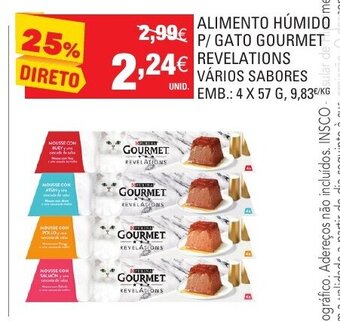 Continente Alimento Húmido P/Gato Gourmet Revelations 4x57g promoção