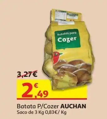 Auchan Batata p/cozer auchan:saco 3 kg:kg promoção