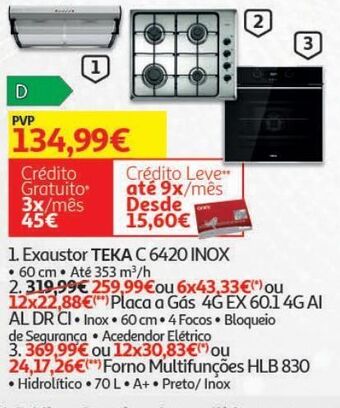 Auchan Placa gás teka promoção