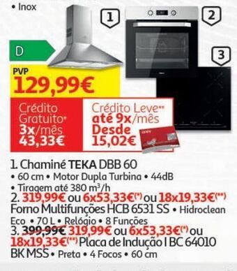 Auchan Placa indução teka promoção