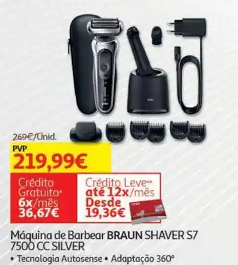 Maq. barbear braun:shaver s7 7500 cc silver