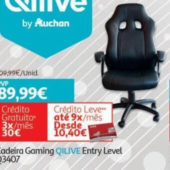 Cadeira gaming qilive:entry level q3407