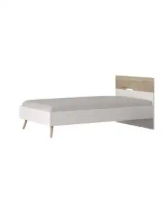 All House Cama individual faro (190*090) c/estrado - branco/carvalho promoção