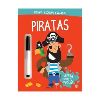 Pingo Doce Livro brinca/escreve/apaga piratas oferta caneta especial promoção