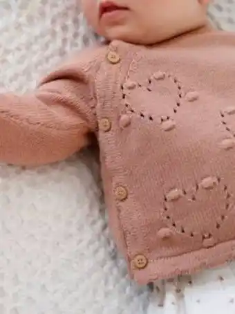 Camisola estilo casaco, para recém-nascido - castanho claro...