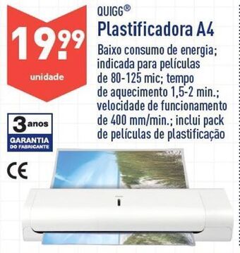 ALDI Plastificadora promoção