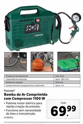 Lidl Bomba de ar elétrica parkside promoção