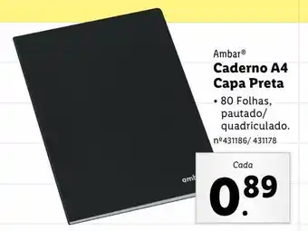 Lidl Cadernos ambar promoção