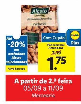 Lidl Amêndoas alesto promoção