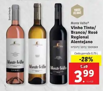 Lidl Vinho monte velho promoção