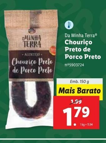 Lidl Chouriço promoção