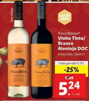 Lidl Vinho trinca bolotas promoção