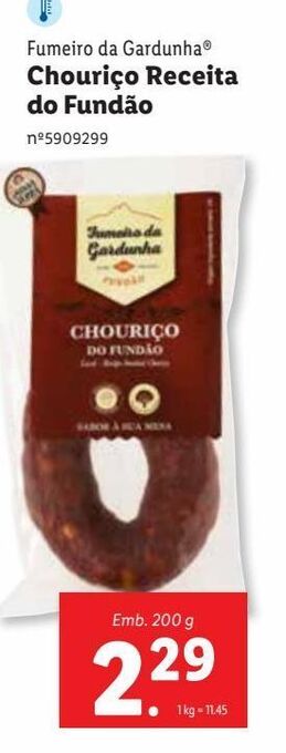 Lidl Chouriço promoção