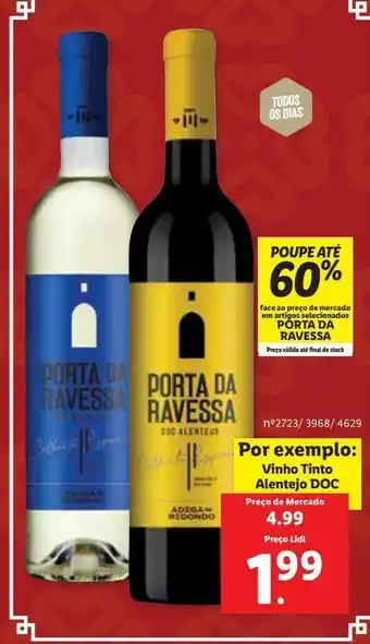Lidl Vinho tinto porta da ravessa promoção