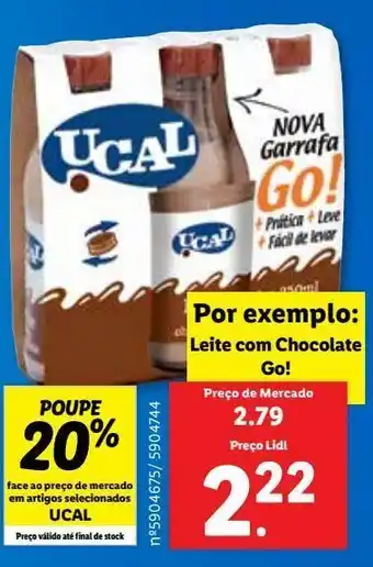 Lidl Batido de chocolate ucal promoção