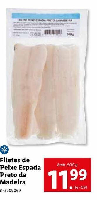 Lidl Peixe espada promoção