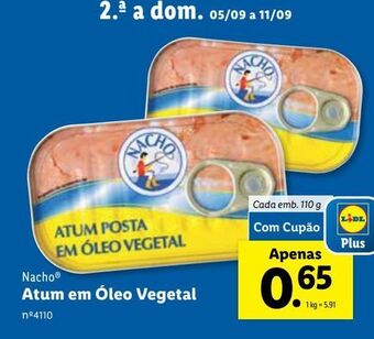 Lidl Atum em óleo vegetal promoção
