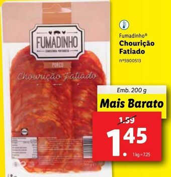 Lidl Chouriço fumadinho promoção