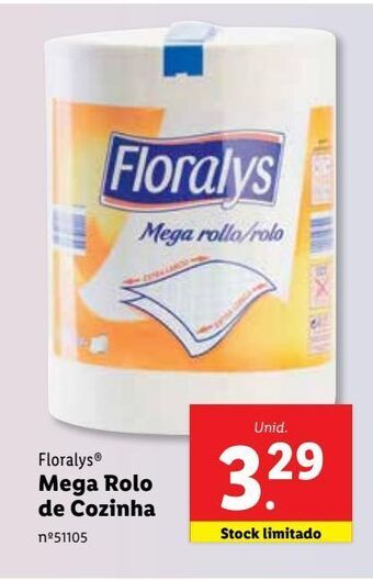 Lidl Papel toalha floralys promoção