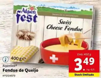 Lidl Fondue de queijo alpenfest promoção