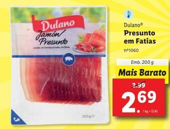 Lidl Presunto dulano promoção