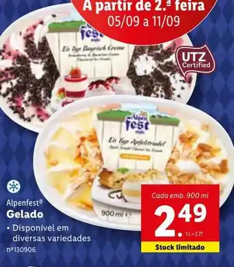 Pote de gelado alpenfest