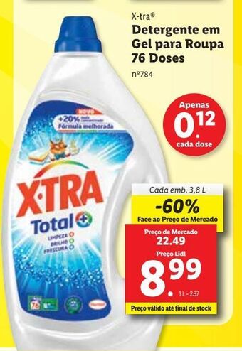 Lidl Detergente gel x-tra promoção